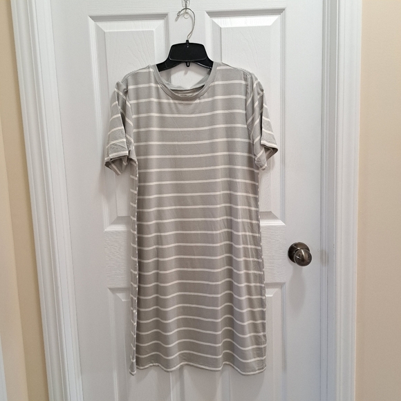 ❤️ BCBGeneration 2 Pack Dresses Blue Grey  White Striped Solid Women's XS Small - Picture 15 of 15